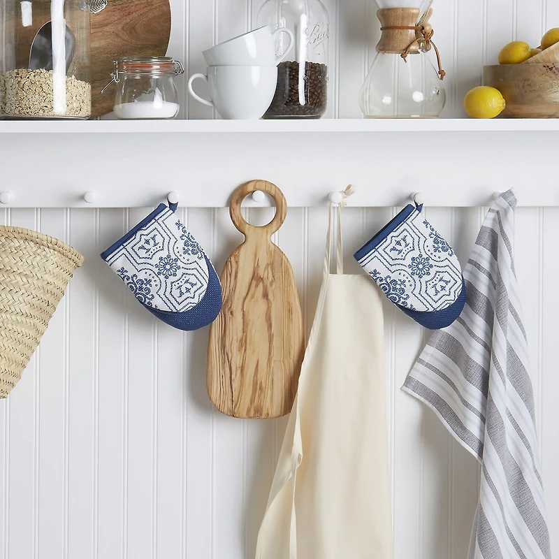 Martha Stewart Stripe Medallion Mini 2-pc. Oven Mitt Set