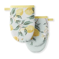 Martha Stewart Lemon Whimsy Mini 2-pc. Oven Mitt Set