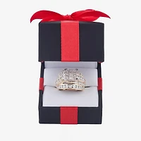 3 CT.T.W. Natural Diamond Side Stone Engagement Ring 10K or 14K Gold