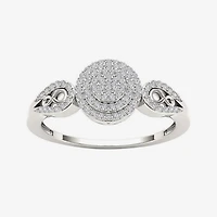 1/5 CT.T.W. Natural Diamond 10K White Gold Infinity Engagement Ring