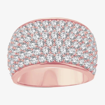(H-I / I1) Womens 3 CT. T.W. Lab Grown White Diamond 10K Gold Anniversary Band