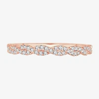 Signature By Modern Bride Womens 1/5 CT. Natural White Diamond 10K Gold Wedding Band
