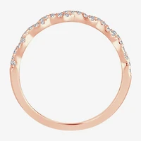 Signature By Modern Bride Womens 1/5 CT. Natural White Diamond 10K Gold Wedding Band