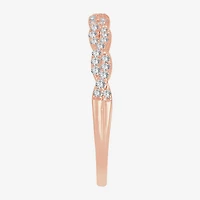 Signature By Modern Bride Womens 1/5 CT. Natural White Diamond 10K Gold Wedding Band