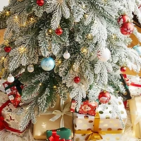 Glitzhome 7 1/2 Ft Pre-Lit Pencil Spruce Christmas Tree