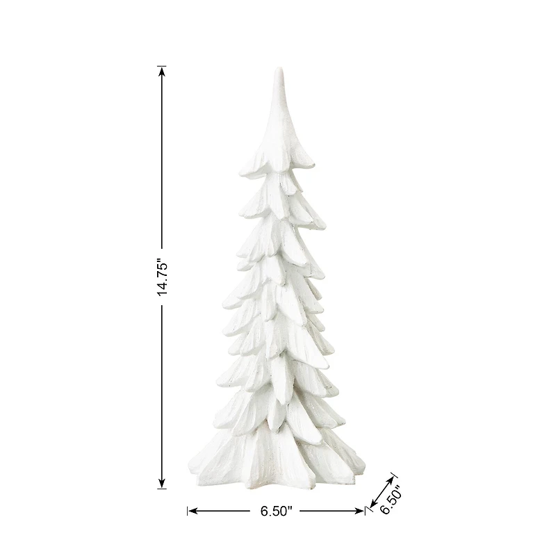 Glitzhome 1.25ft Resin Christmas Tabletop Tree