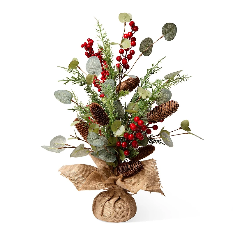 Glitzhome Floral Christmas Tabletop Tree