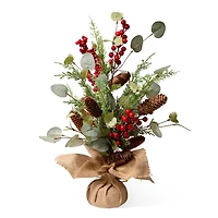 Glitzhome Floral Christmas Tabletop Tree
