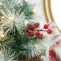 Glitzhome 5 Ft 2pc Pre-Lit Porch Pine Christmas Tree
