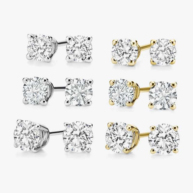 Ever Star 3/4 CT. T.W. Lab-Grown (G / SI1-SI2) Diamond 10K or 14K Gold Round Stud Earrings