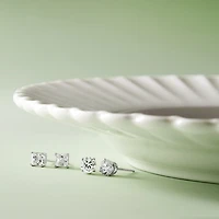 Ever Star (G / SI1-SI2) 1 CT. T.W. Lab-Grown Diamond Princess-cut Stud Earrings 10K or 14K Gold