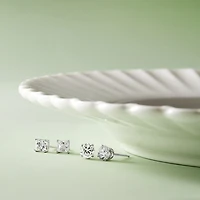 Ever Star (G / SI1-SI2) 1 CT. T.W. Lab-Grown Diamond Princess-cut Stud Earrings in 10K or 14K Gold