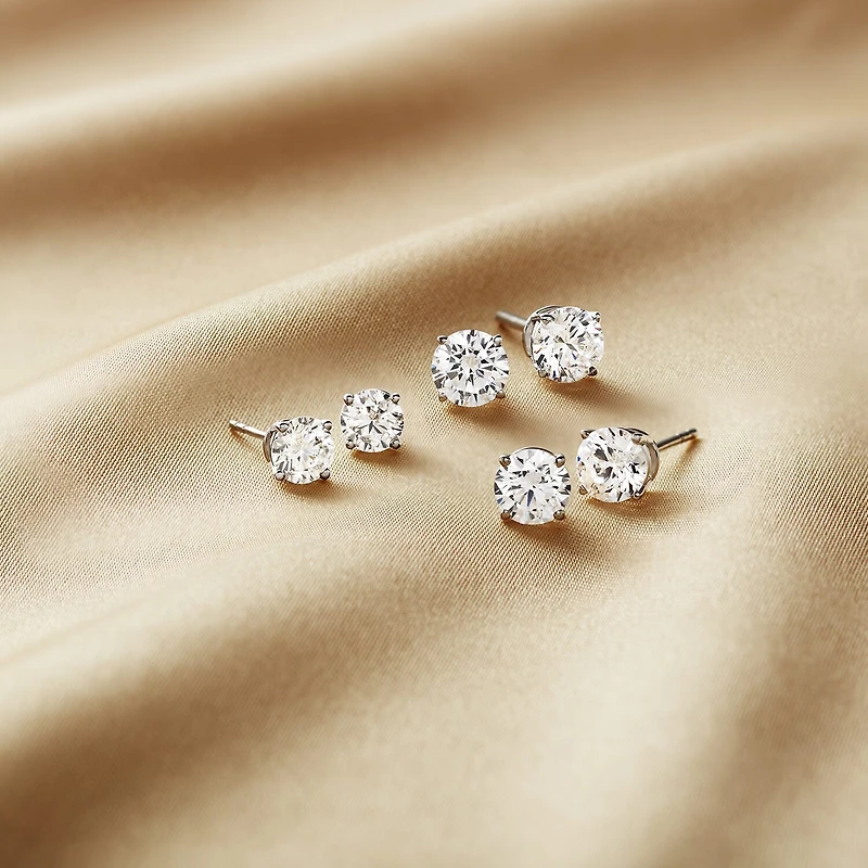 Ever Star 1 3/8 CT. T.W. Lab-Grown (G / SI1-SI2) Diamond 10K or 14K Gold Round Stud Earrings