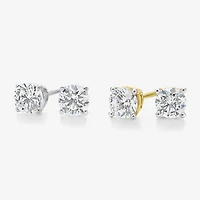 Ever Star 1/ CT. T.W. Lab-Grown (G / SI1-SI2) Diamond 10K or 14K Gold Round Stud Earrings