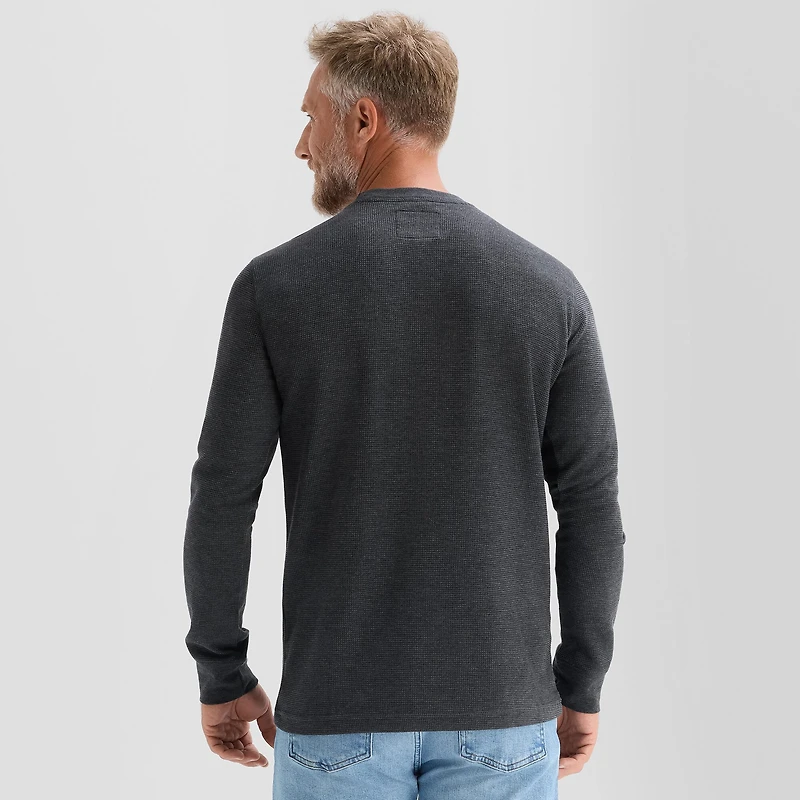 St. John's Bay Waffle Mens Crew Neck Long Sleeve Classic Fit Thermal Top