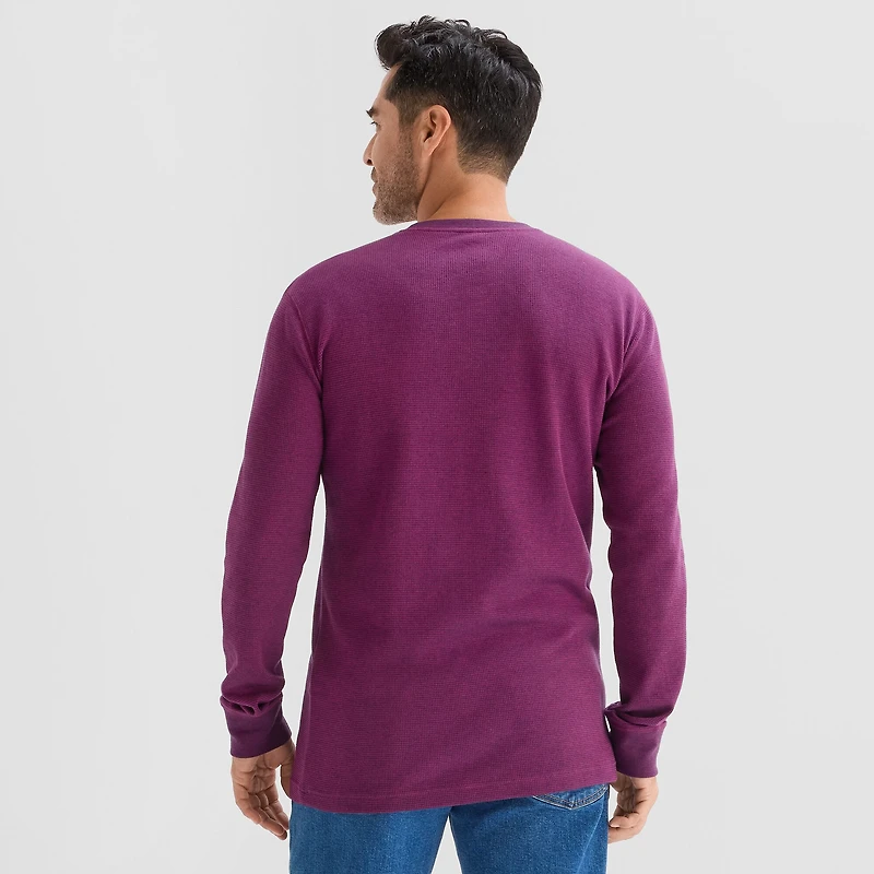 St. John's Bay Waffle Mens Crew Neck Long Sleeve Classic Fit Thermal Top