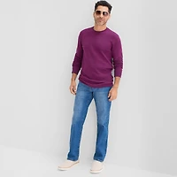 St. John's Bay Waffle Mens Crew Neck Long Sleeve Classic Fit Thermal Top