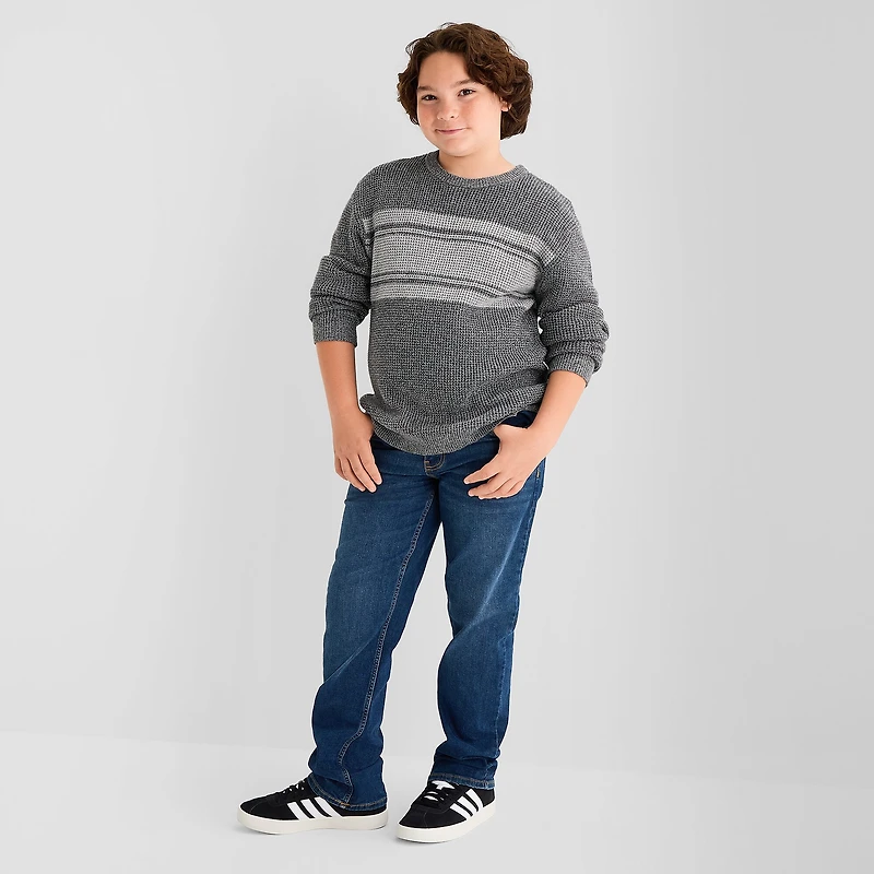 Thereabouts Little & Big Kid Boys Crew Neck Long Sleeve Pullover Sweater
