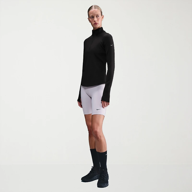 Nike Womens Mock Neck Long Sleeve Active Quarter-Zip Pullover