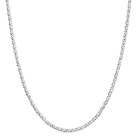 Sterling Silver Criss-Cross Chain Necklace