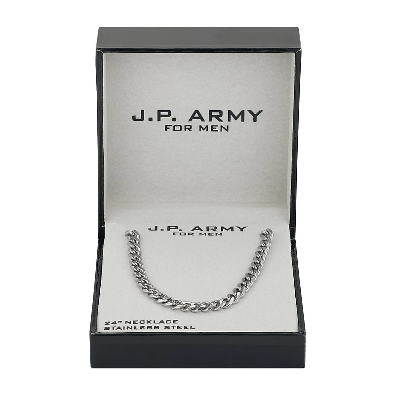  J.P. Army Men's Jewelry Stainless Steel 22 Inch Link Chain Necklace