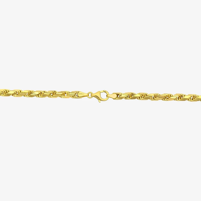 Made in Italy Unisex Adult 10K Gold 22 Inch Rope Chain Necklace