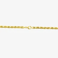 Made in Italy Unisex Adult 10K Gold 22 Inch Rope Chain Necklace