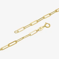 Womens 20 - 24 Inch 14K Gold Link Necklace Paperclip