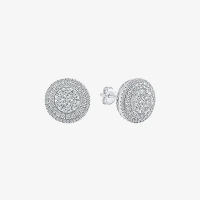 Diamond Blossom 1 CT. T.W. Natural White Diamond 10K Gold 12mm Stud Earrings