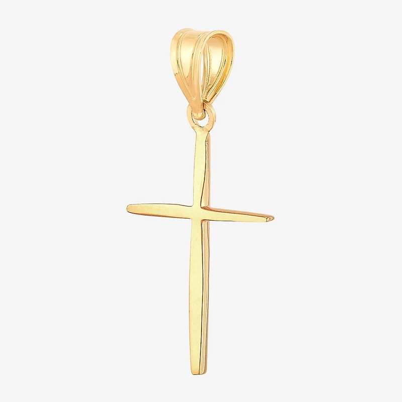 Womens 14K Gold Cross Pendant