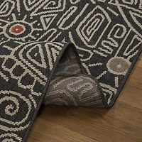 LR Home Abstract Tribal 24"X36" Indoor Outdoor Rectangular Accent Rug