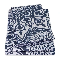 Sweet Home Collection™ Oasis Printed Sheet Set, Double Brushed Microfiber