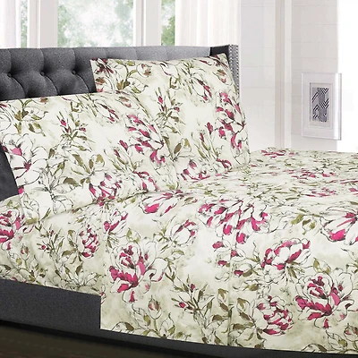 Sweet Home Collection™ Dolce Printed Sheet Set, Double Brushed Microfiber