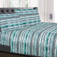 Sweet Home Collection™ Summerset Printed Sheet Set, Double Brushed Microfiber