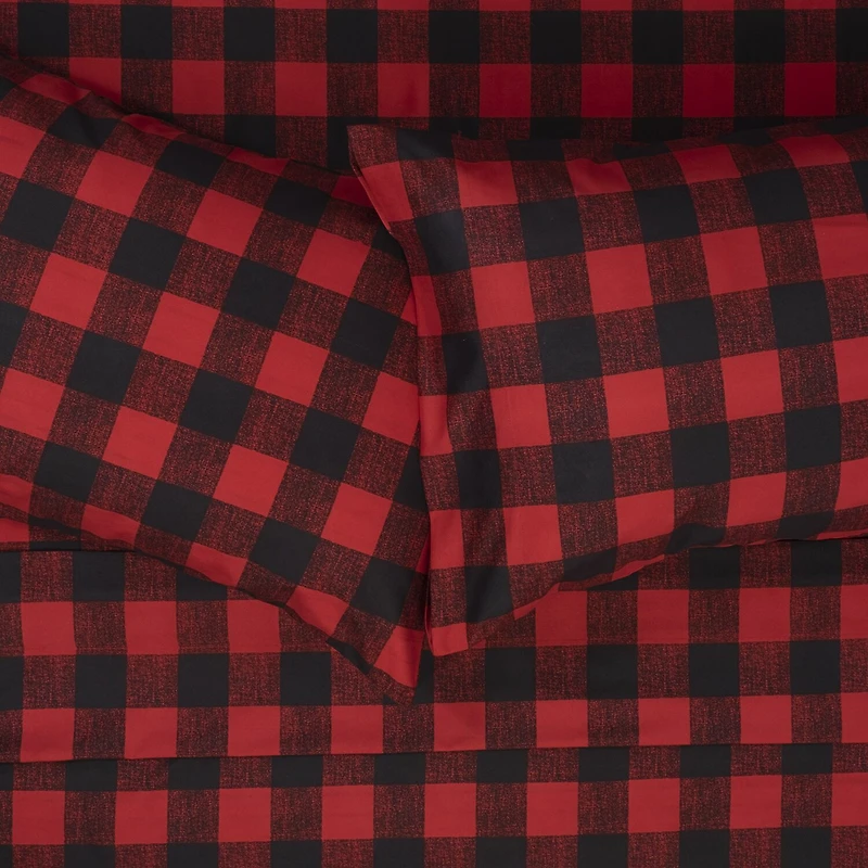 Sweet Home Collection™ Buffalo Printed Sheet Set, Double Brushed Microfiber