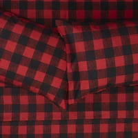 Sweet Home Collection™ Buffalo Printed Sheet Set, Double Brushed Microfiber