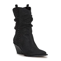 JS Jessica Simpson Womens Zolini Stacked Heel Cowboy Boots