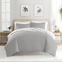 Casual Comfort Chevron Sleep Pattern Oversized Reversible Duvet Cover Set