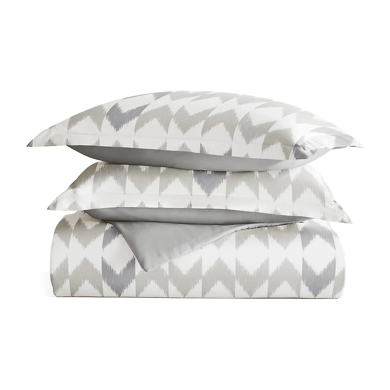Casual Comfort Chevron Sleep Pattern Oversized Reversible Duvet Cover Set