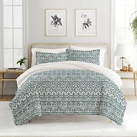 Casual Comfort Modern Rustic Pattern Oversized Reversible Duvet Cover Set