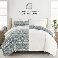 Casual Comfort Modern Rustic Pattern Oversized Reversible Duvet Cover Set