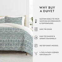 Casual Comfort Modern Rustic Pattern Oversized Reversible Duvet Cover Set