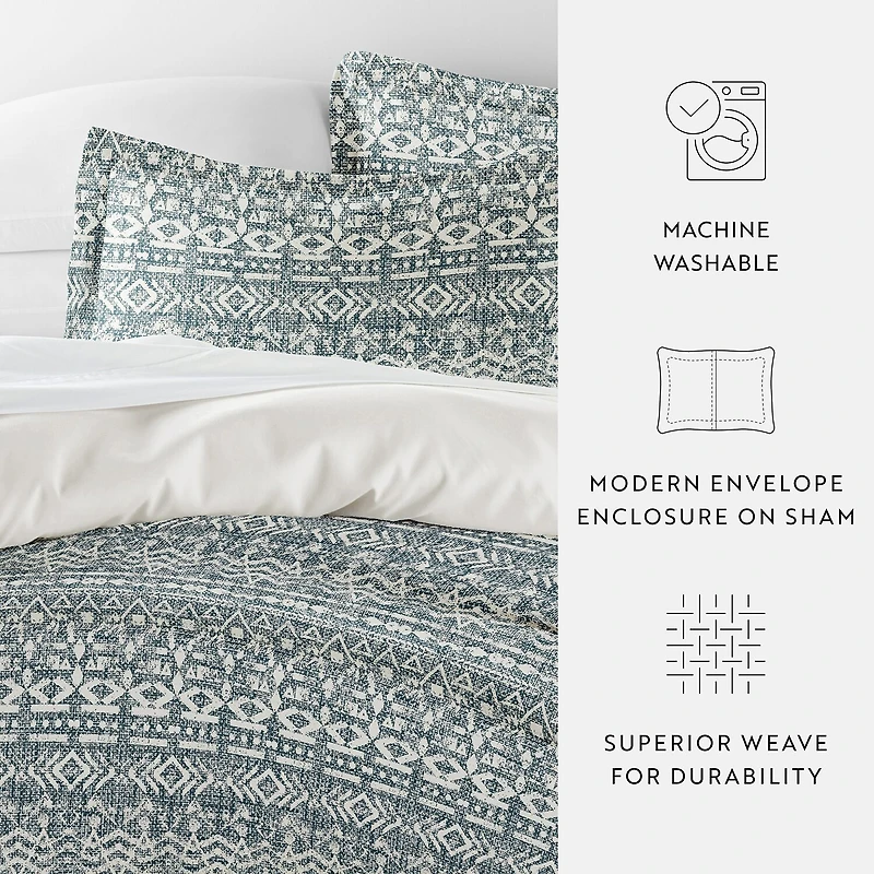 Casual Comfort Modern Rustic Pattern Oversized Reversible Duvet Cover Set