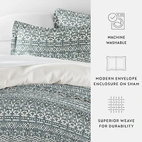 Casual Comfort Modern Rustic Pattern Oversized Reversible Duvet Cover Set