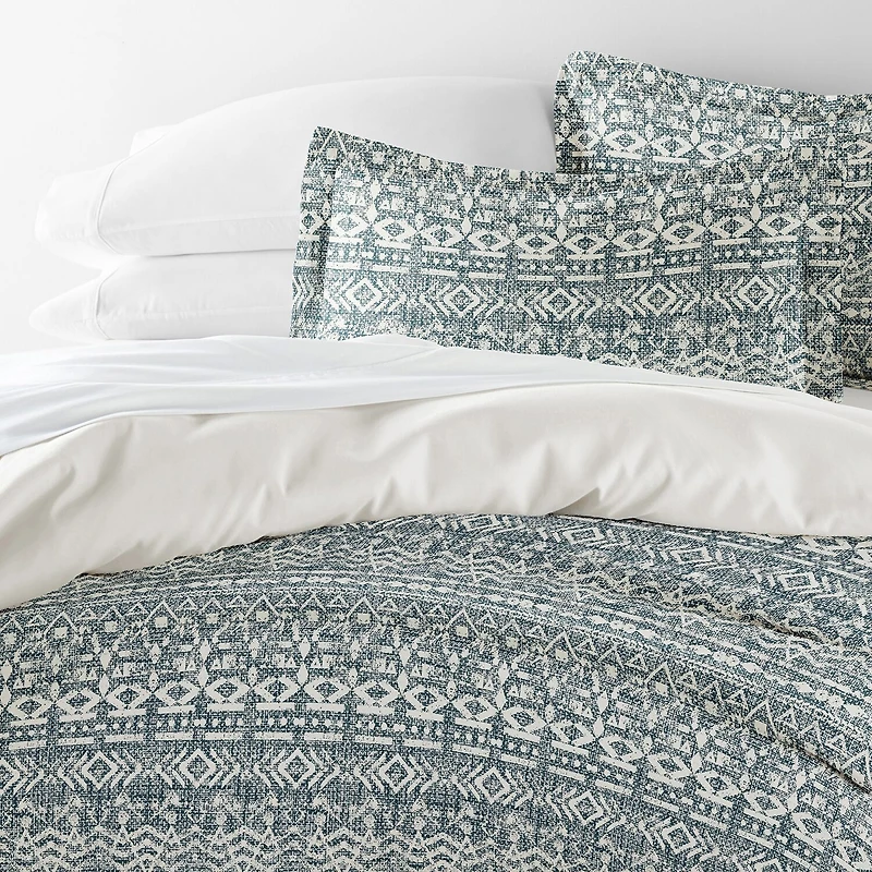 Casual Comfort Modern Rustic Pattern Oversized Reversible Duvet Cover Set