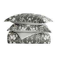 Casual Comfort Secret Garden Pattern Oversized Reversible Duvet Cover Set