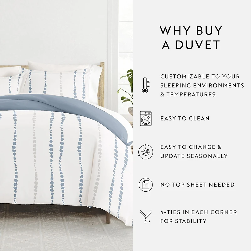 Casual Comfort Urban Vibe Pattern Oversized Reversible Duvet Cover Set