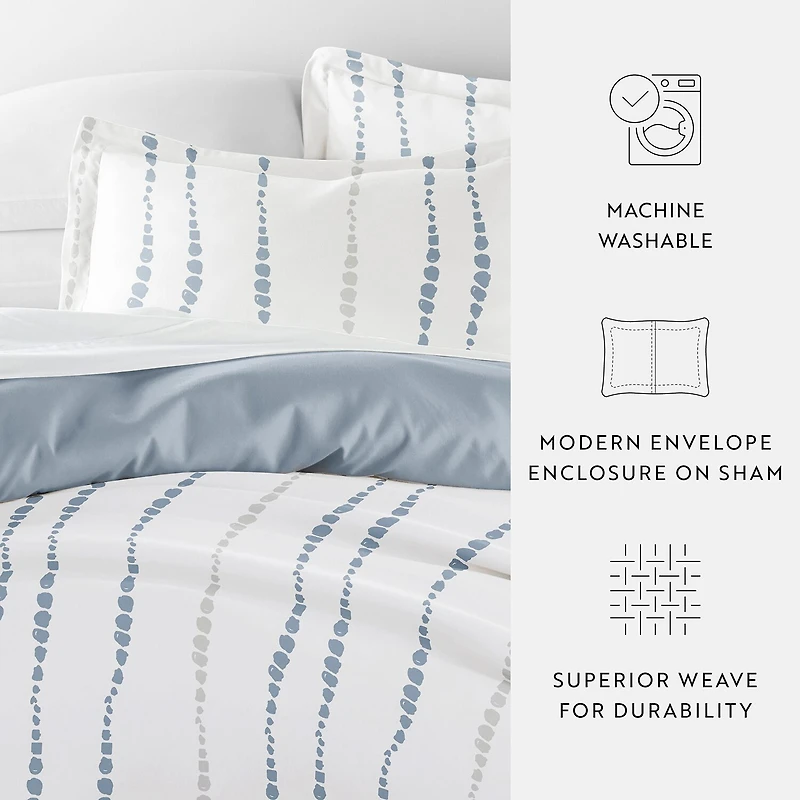 Casual Comfort Urban Vibe Pattern Oversized Reversible Duvet Cover Set