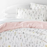 Casual Comfort Wild Flower Pattern Oversized Reversible Duvet Cover Set