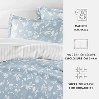 Casual Comfort Country Home Pattern Oversized Reversible Duvet Cover Set